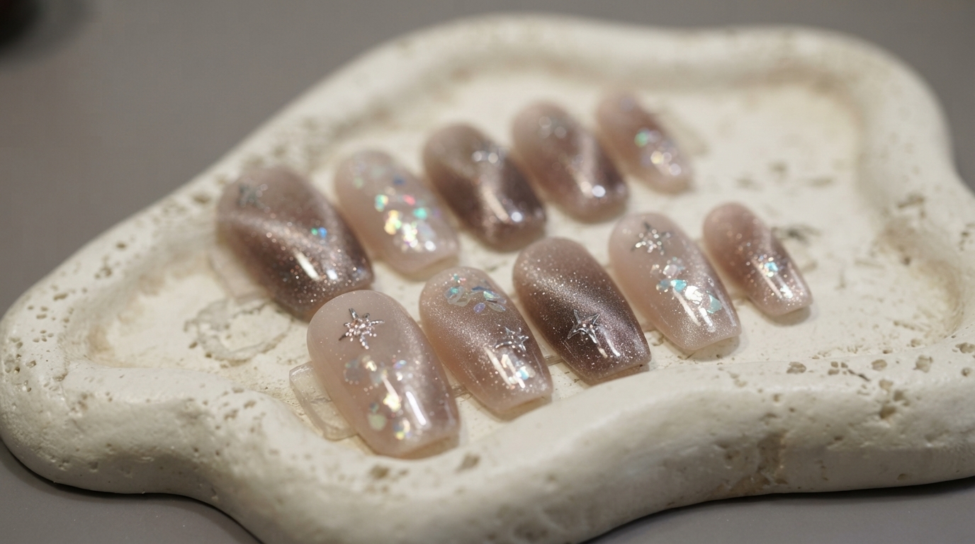 Traumhafte Bubble-Star-Cat-Eye-Nägel — Schritt-für-Schritt-Anleitung