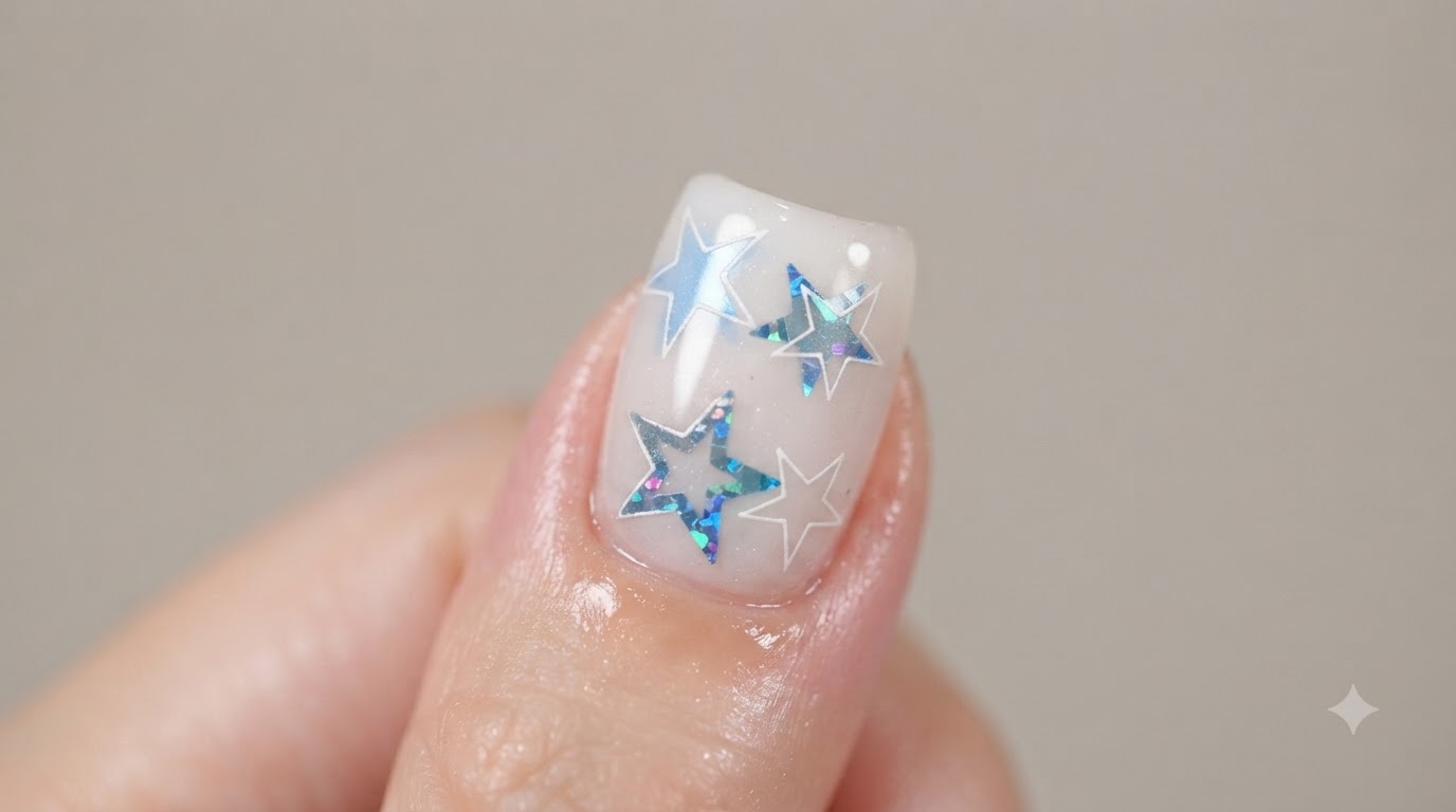 Space-Themed Holographic Star Nail Art — Schritt-für-Schritt-Anleitung