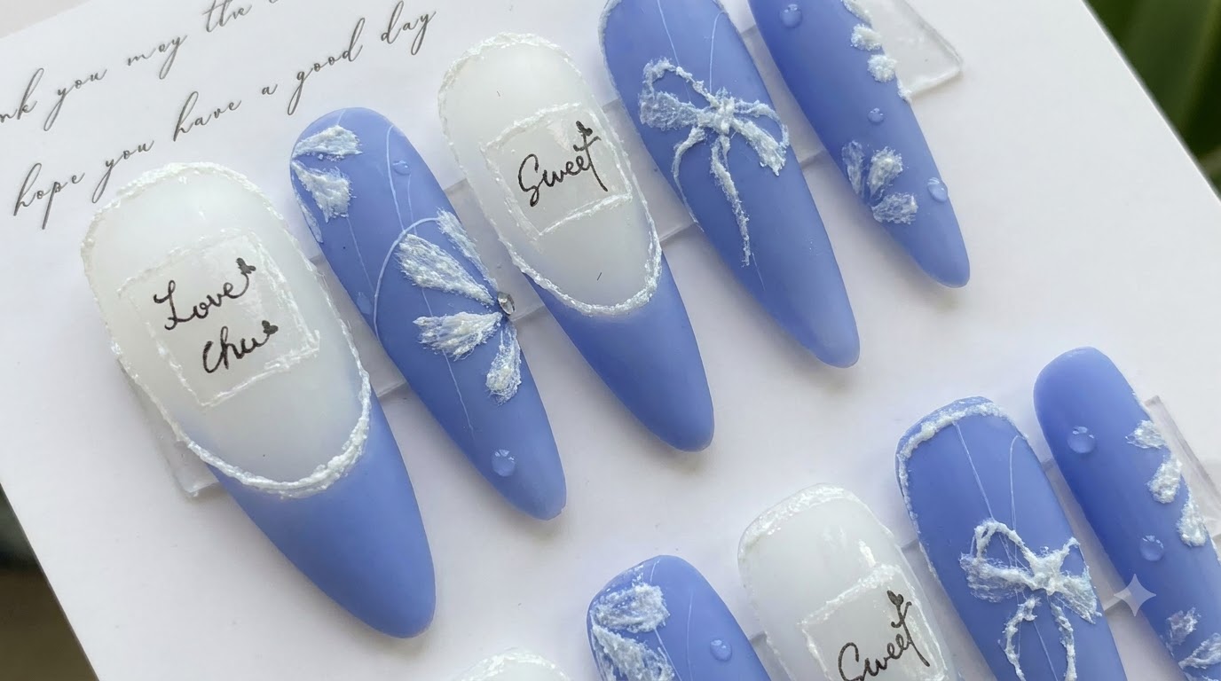 Gypsum Gel Gänseblümchen Press-On Nägel — Schritt-für-Schritt-Anleitung