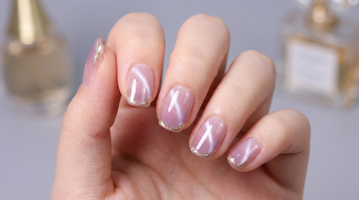 Lavendel Ombré Cat Eye Nägel — Verträumte Side-Light Anleitung