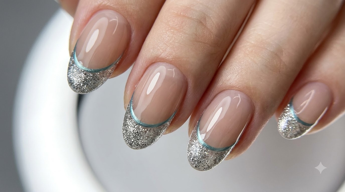 Y3K Tech Silver Glitter French Nägel — Schritt-für-Schritt Tutorial