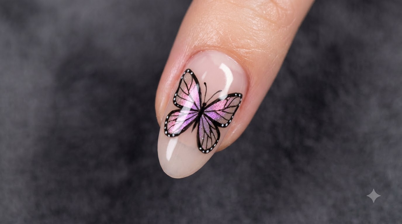 Laser French Butterfly Nail Art — Schritt-für-Schritt-Anleitung