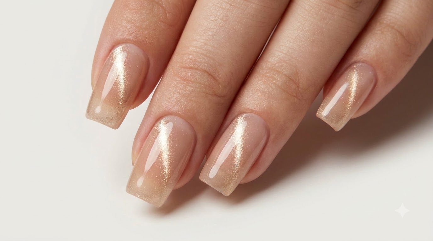 Fortgeschrittene Champagner-Gold Glasperlen Cat-Eye Nägel — Schritt-für-Schritt-Anleitung