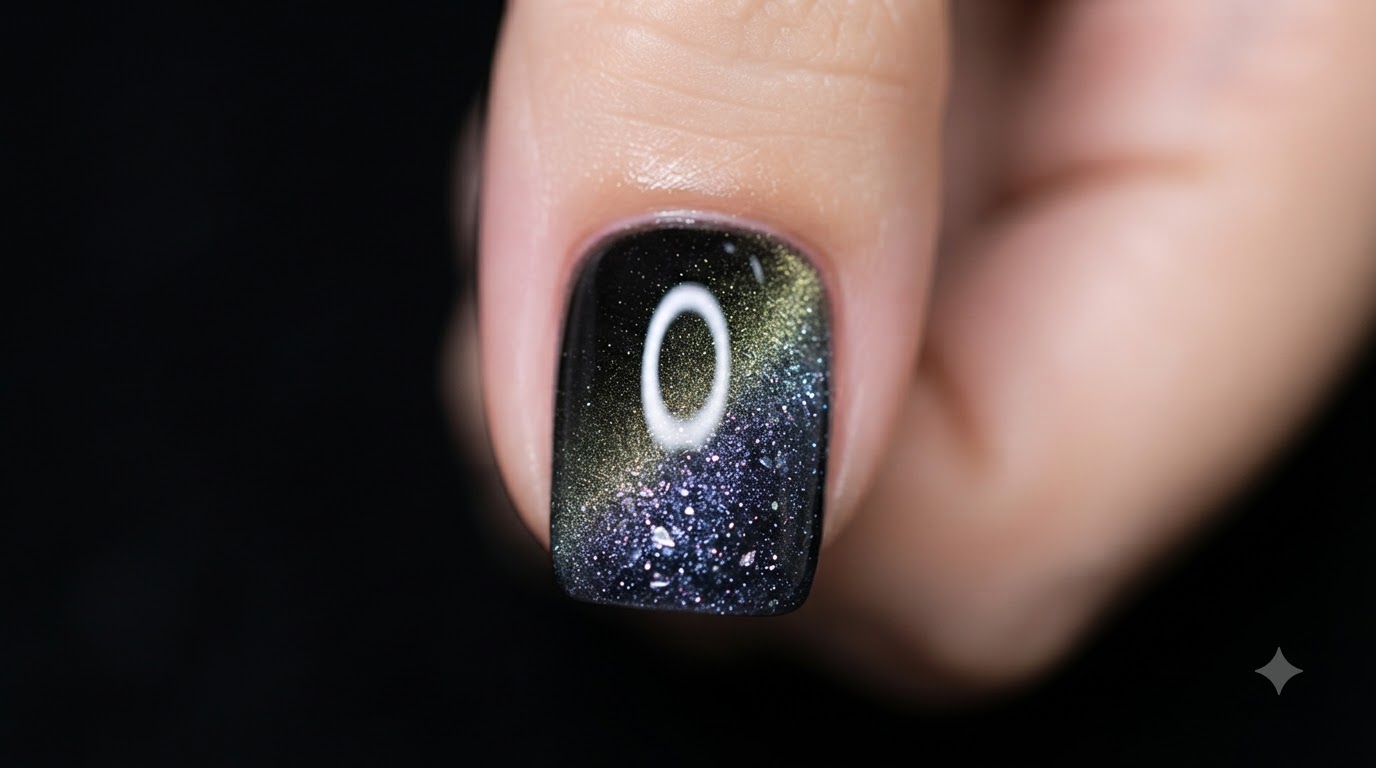 Galaxy Sternenhimmel Gradient Cat Eye Nägel — Schritt-für-Schritt-Anleitung
