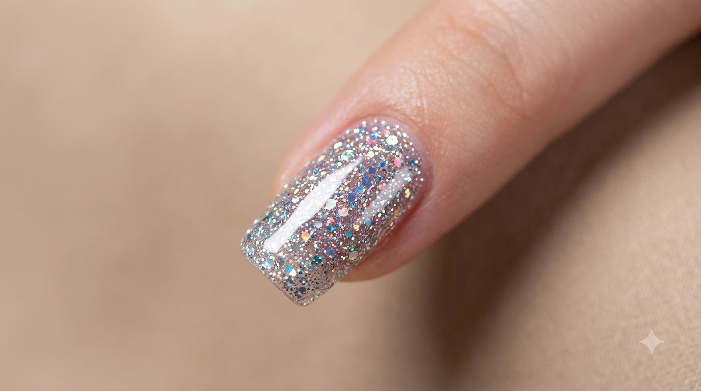 Blaues und grünes Solid Gel Ombré und Glitzer-Akzentnagel Tutorial