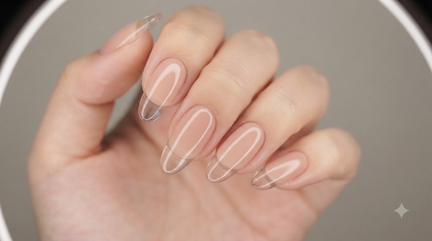 Ice Transparent French Extension Nails — Kristall-Glas Tutorial