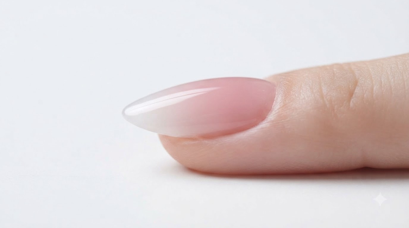 Milchweiß und Rosa Ombré-Gel-Nägel — Schritt-für-Schritt-Anleitung