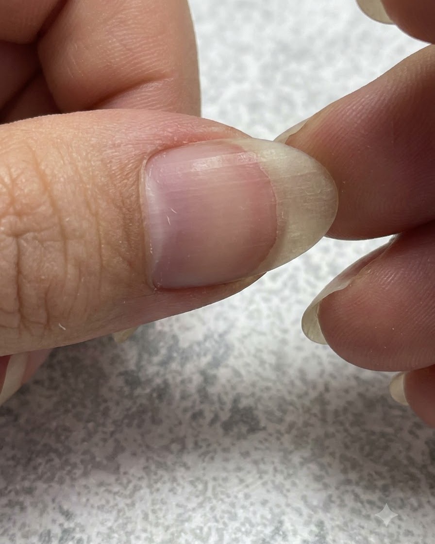 Ein feiner Detailpinsel glättet und schärft die äußere Begrenzung eines gemalten grünen Blattes vor einem grauen Gel-Hintergrund.