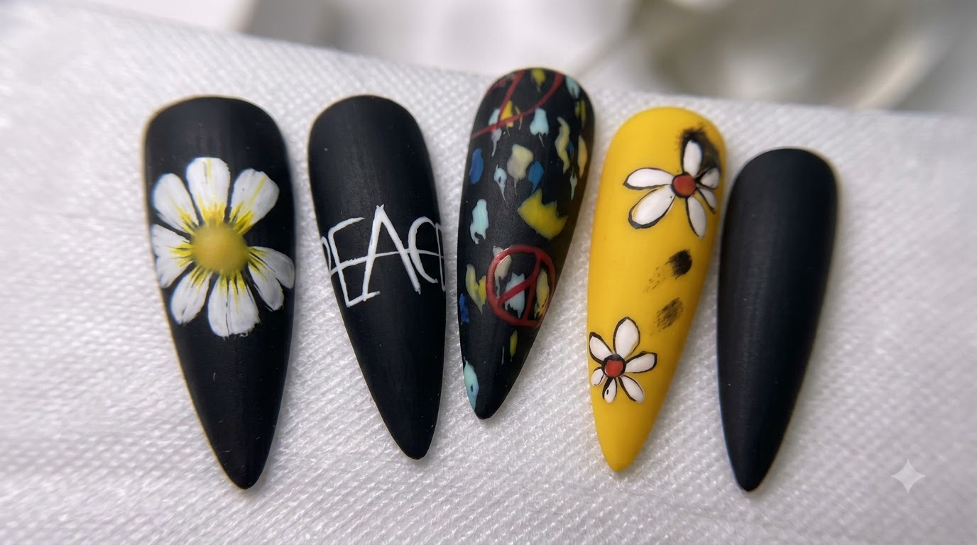 Peace Minus One G-Dragon Daisy Nageldesign — Anleitung