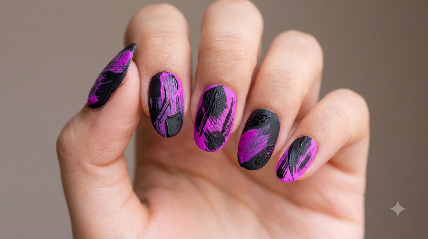 Neon Ölgemälde-Nägel — Schritt-für-Schritt-Anleitung für ein markantes Nageldesign