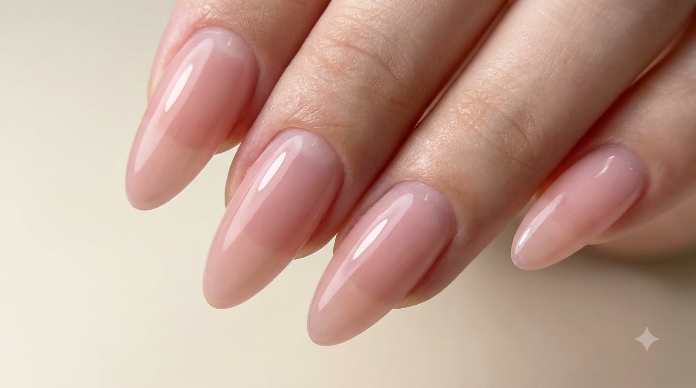 Zarte Mandel-Nägel mit sanftem Rosa-Farbverlauf — Schritt-für-Schritt-Anleitung