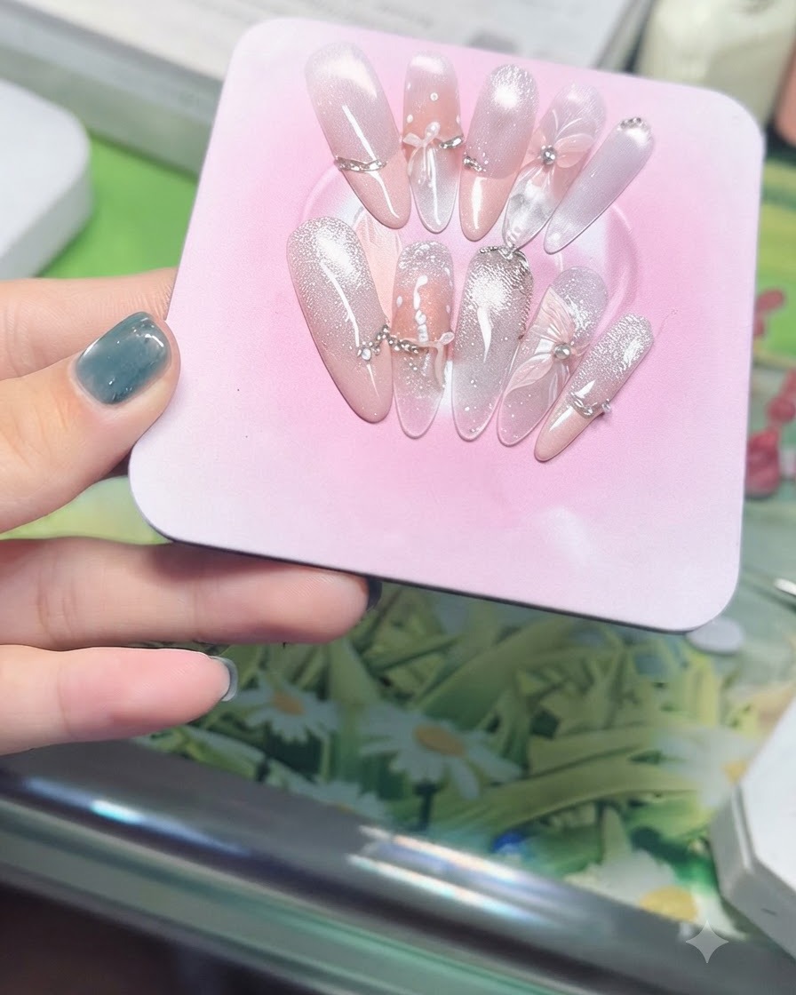 Makro-Detailaufnahme des glatten Nude-Rosa-Farbverlaufs im Nagelhautbereich unter glänzendem Top Coat.
