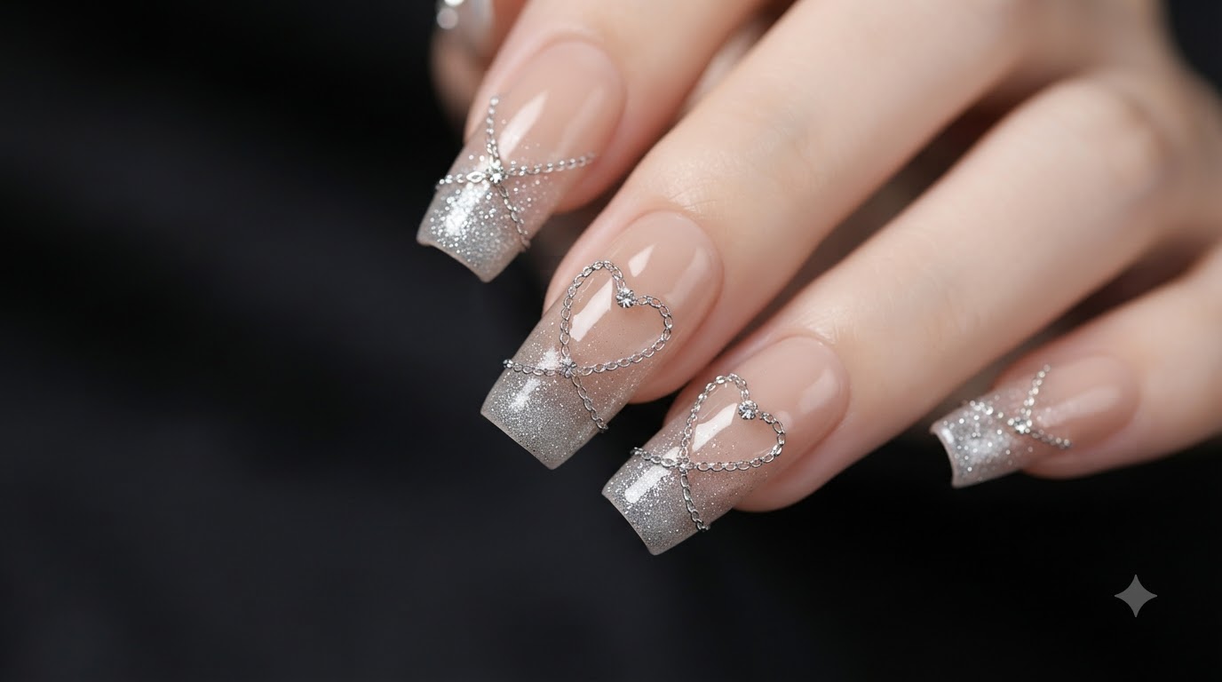 Fairy-Style Strassketten-Gradient-Nägel — Schritt-für-Schritt-Anleitung