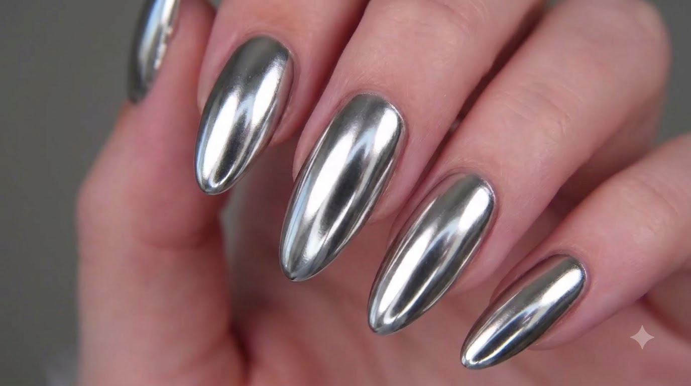 Silberne Chrom-Nägel mit Metallic-Spiegelglanz — Exklusives Schritt-für-Schritt-Tutorial