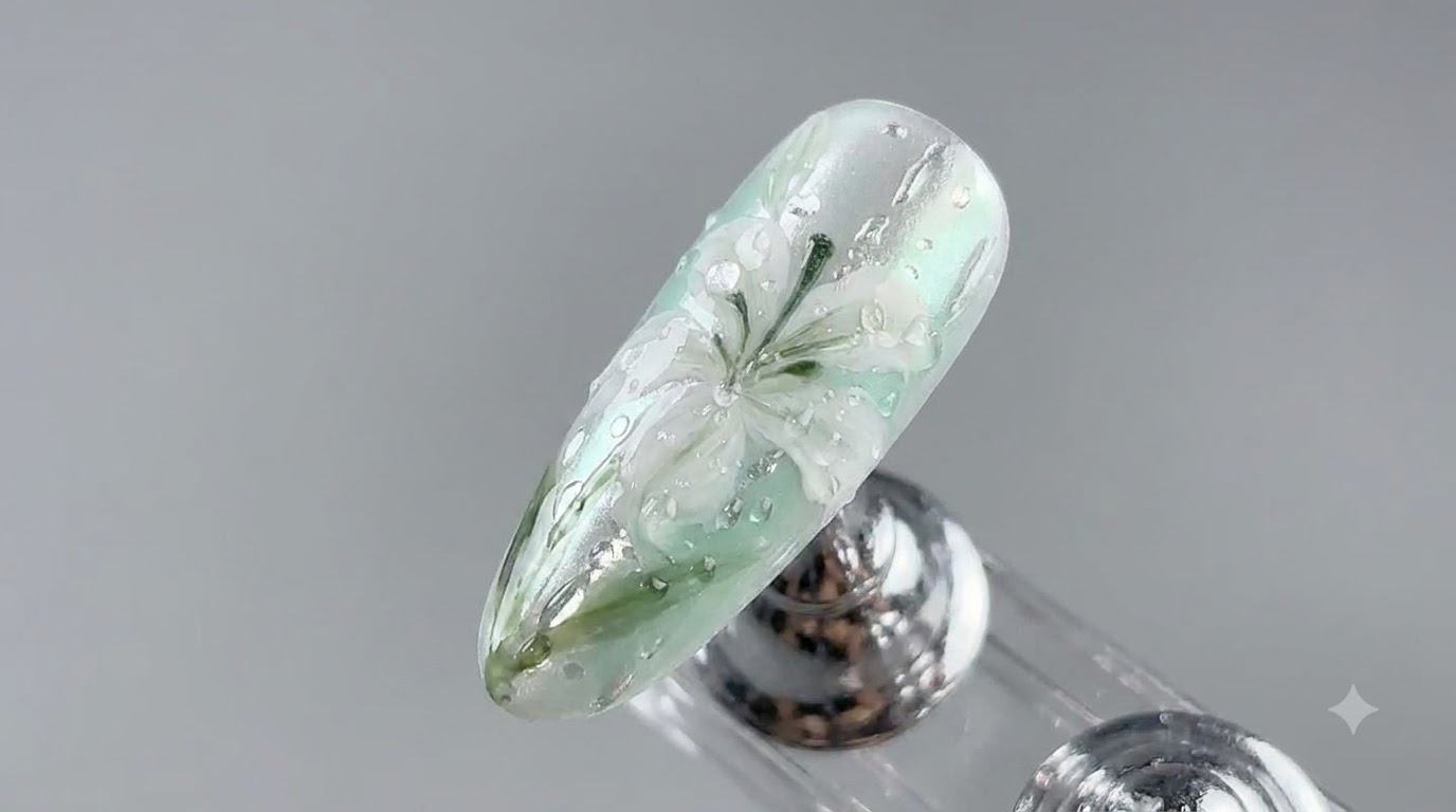 Regendunst Lilie Nageldesign — Schritt-für-Schritt Gel-Tutorial